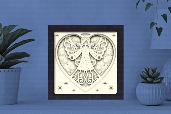 Angle Paper Cut Light Box Template