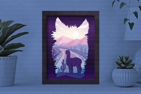 Apalca Paper Cut Light Box Graphics Template