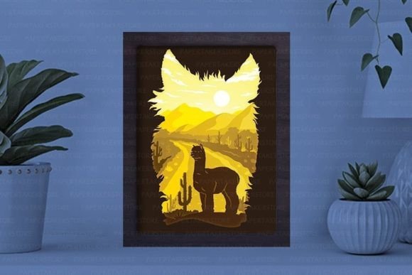 Apalca Paper Cut Light Box Graphics Template