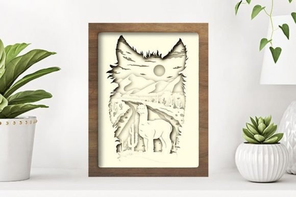Apalca Paper Cut Light Box Graphics Template