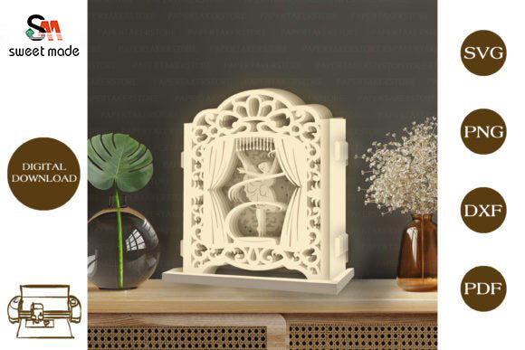 Ballet Girl - Pop Up Light Box File - Cricut File