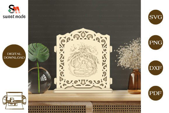 Buddha - Pop Up Light Box File - Cricut File