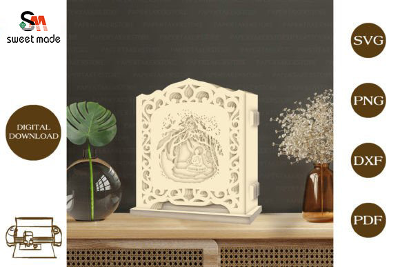 Buddha - Pop Up Light Box File - Cricut File