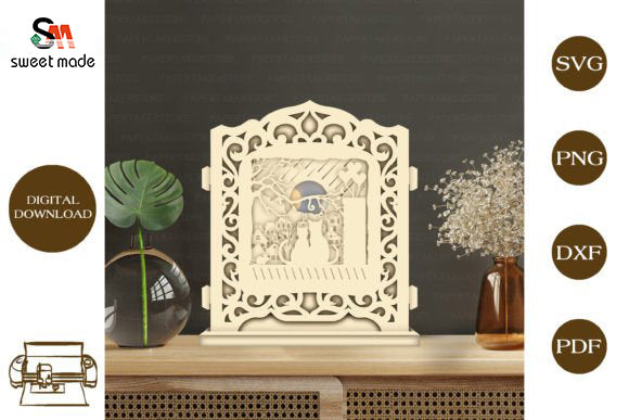 Cat and Moon - Pop Up Light Box File - Cricut File
