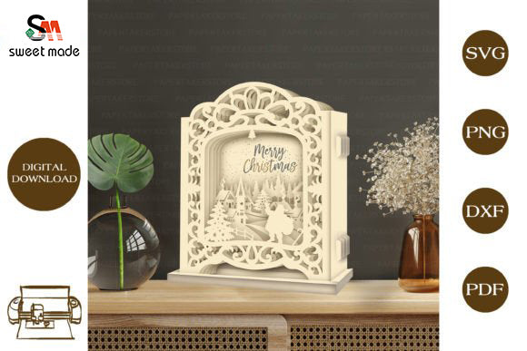 Christmas 3 - Pop Up Light Box File - Cricut File