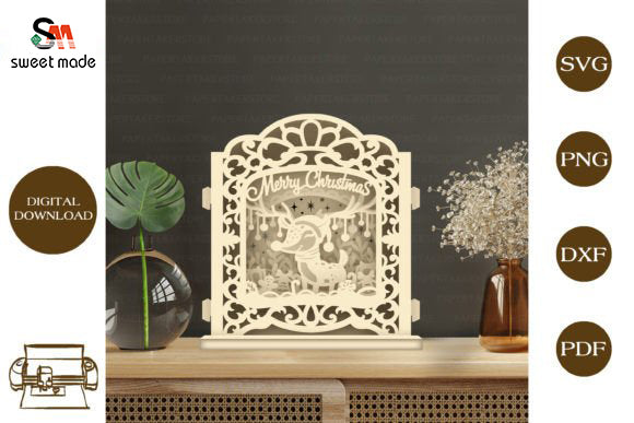 Christmas 5 - Pop Up Light Box File - Cricut File
