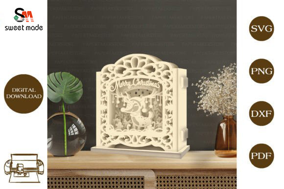 Christmas 5 - Pop Up Light Box File - Cricut File