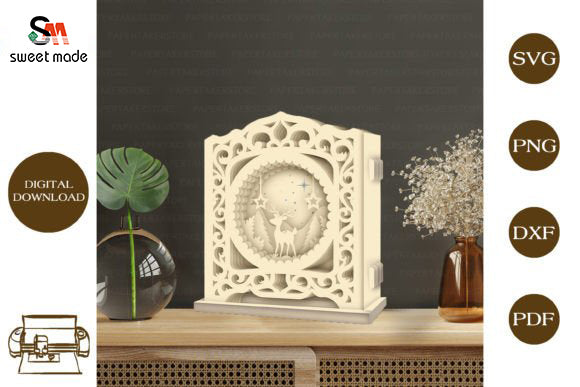 Deer 1 Pop Up Light Box File Cricut File