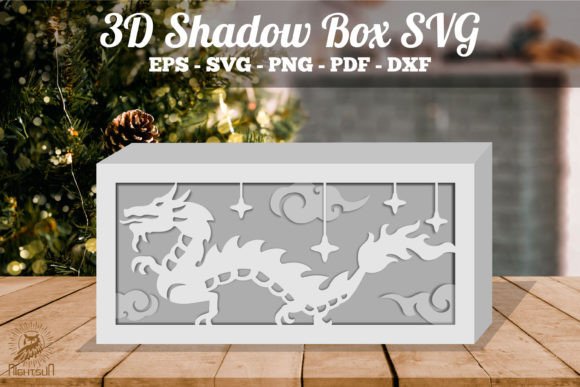 Animals Themes 3D Shadow Box Paper Cut Template(Rectangle)
