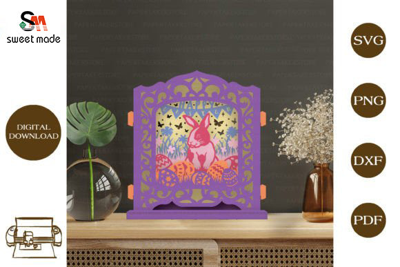 Easter 2 Pop Up Light Box File Paper Cut Template Cricut File