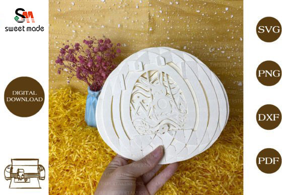 Easter-3 Pop Up Egg Light Box Paper Cut Template Cricut File