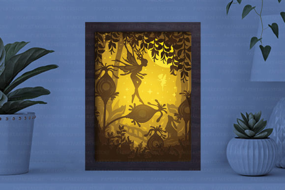 Fairy Paper Cut Light Box Template