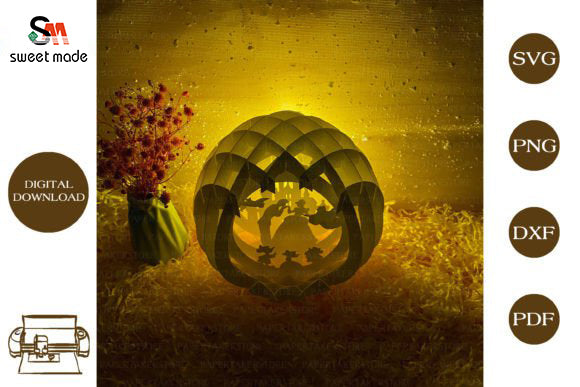 Fairy Tail Pop Up Egg Light Box Paper Cut Template Cricut File