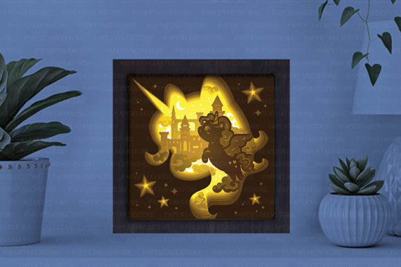 Fairytale Paper Cut Light Box Graphics Template