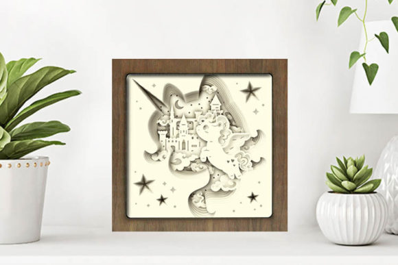 Fairytale Paper Cut Light Box Graphics Template