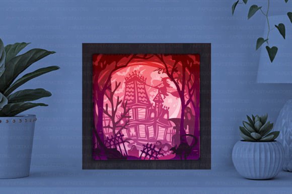 Halloween Paper Cut Light Box Graphics Template