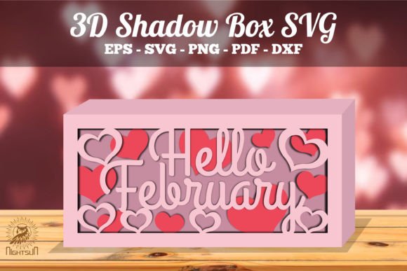 Words 3D Shadow Box Paper Cut Template(Rectangle)