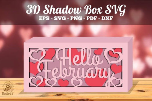 Words 3D Shadow Box Paper Cut Template(Rectangle)