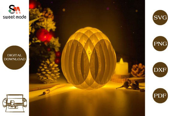 Jesus-2 Pop Up Egg Light Box Paper Cut Template Cricut File