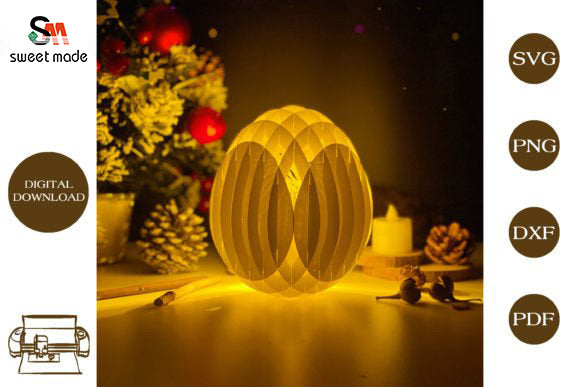 Jesus-3 Pop Up Egg Light Box Paper Cut Template Cricut File
