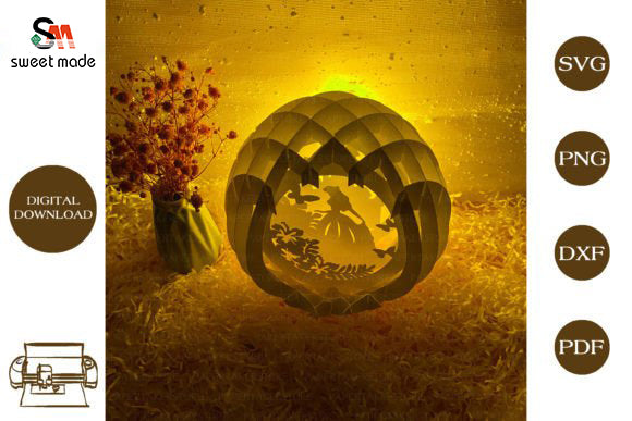 Princess Pop Up Egg Light Box Paper Cut Template Cricut File