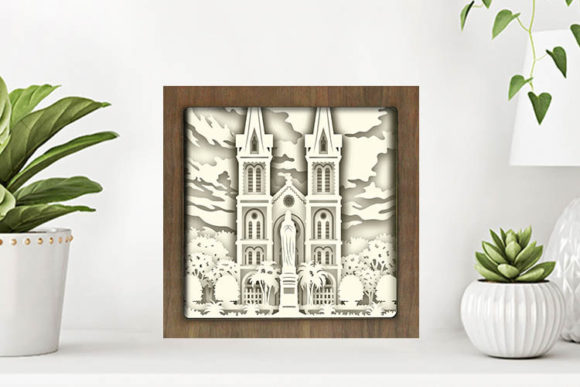 Saigon Paper Cut Light Box Graphics Template