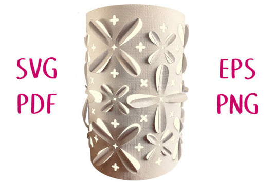 Clematis Blossom Flower Star Floral Round Shape 3D Paper Lantern