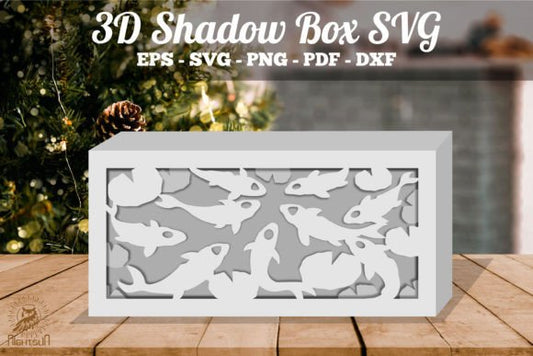 Animals Themes 3D Shadow Box Paper Cut Template（Rectangle）