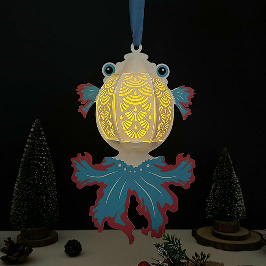 3D Fish Paper Lantern Template