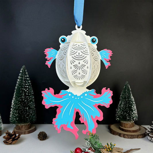 3D Fish Paper Lantern Template