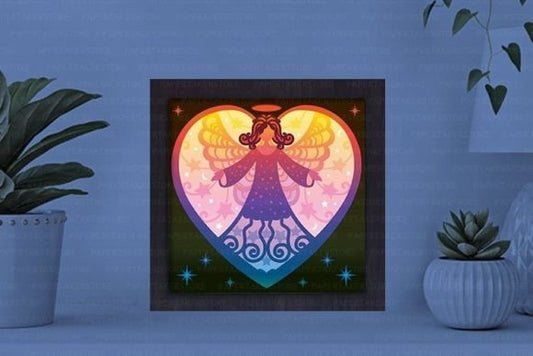 Angle Paper Cut Light Box Template