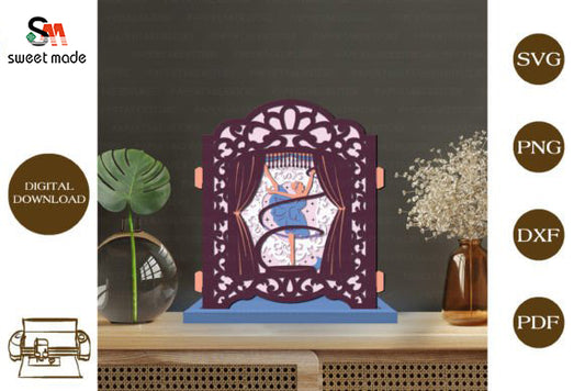 Ballet Girl - Pop Up Light Box File - Cricut File