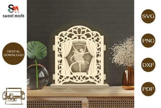 Ballet Girl - Pop Up Light Box File - Cricut File