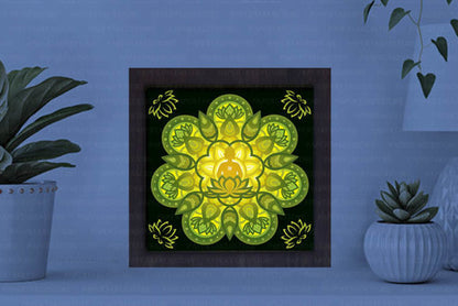 Buddha Paper Cut Light Box Graphics Template