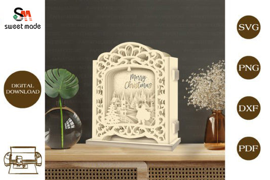 Christmas 3 - Pop Up Light Box File - Cricut File