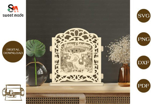 Christmas 5 - Pop Up Light Box File - Cricut File
