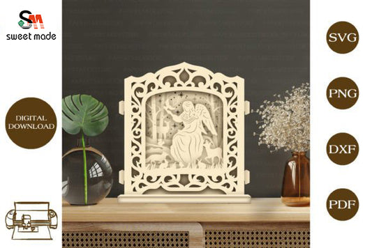 Christmas Angel - Pop Up Light Box File - Cricut File