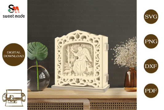 Christmas Angel - Pop Up Light Box File - Cricut File