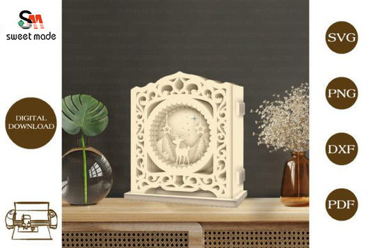 Deer 1 Pop Up Light Box File Cricut File