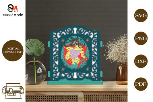 Easter 1 Pop Up Light Box File Paper Cut Template Cricut File