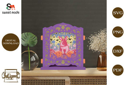 Easter 2 Pop Up Light Box File Paper Cut Template Cricut File