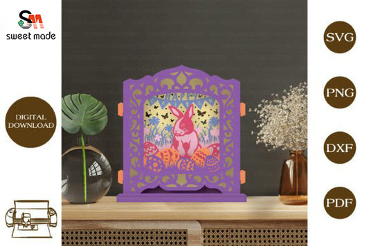 Easter 2 Pop Up Light Box File Paper Cut Template Cricut File