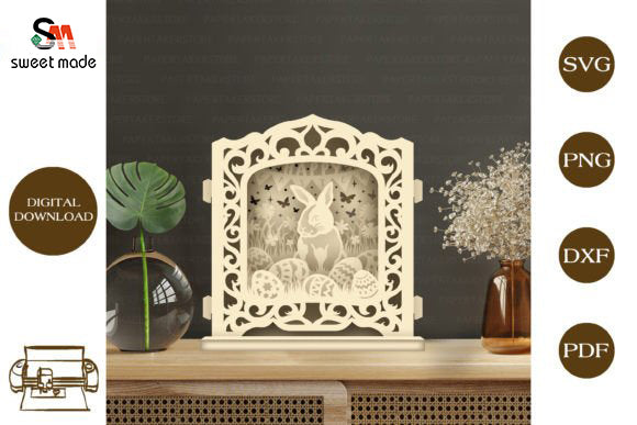 Easter 2 Pop Up Light Box File Paper Cut Template Cricut File