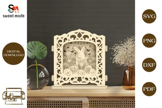 Easter 2 Pop Up Light Box File Paper Cut Template Cricut File