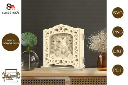 Easter 2 Pop Up Light Box File Paper Cut Template Cricut File