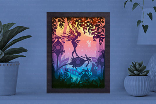 Fairy Paper Cut Light Box Template