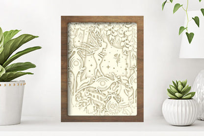 Fairy Paper Cut Light Box Template