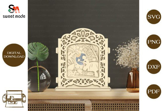 Fairy Pop Up Light Box File Paper Cut Template Cricut File