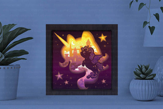 Fairytale Paper Cut Light Box Graphics Template