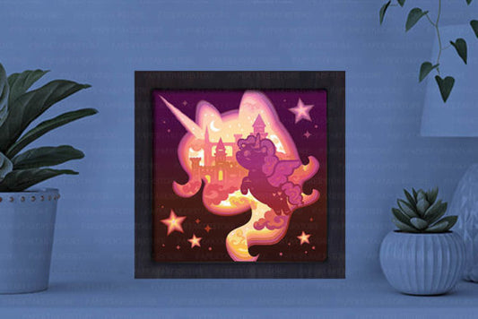 Fairytale Paper Cut Light Box Graphics Template
